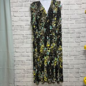 Beverly Drive Women Sleeveless Studded V-Neck Front Back Blouson Dress 16/18